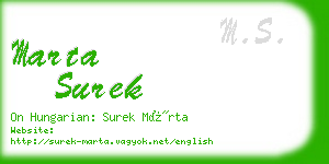 marta surek business card